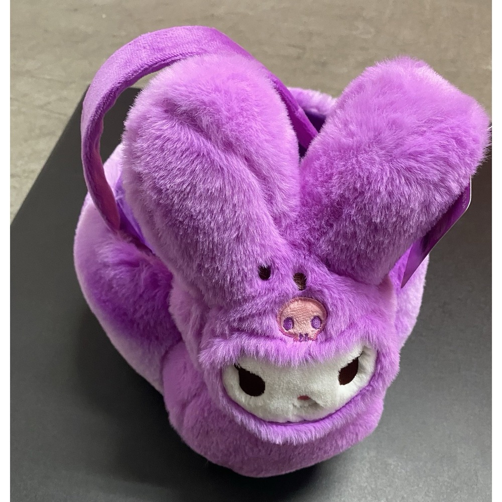 Peeps x Hello Kitty Kuromi Plush Easter Basket Purple Faux Fur Sanrio Tote Bag - Picture 2 of 8